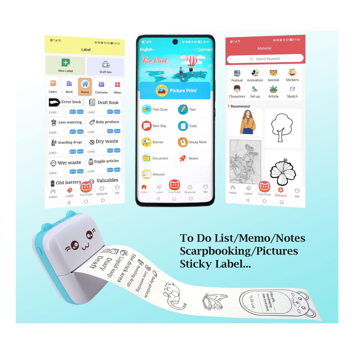 Miniatura 3 de Mini impresora digital gatito C9